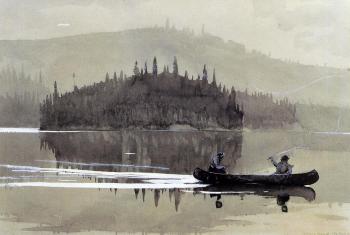 溫斯洛 荷默 Two Men in a Canoe 溫斯洛 荷默 Two Men in a Canoe